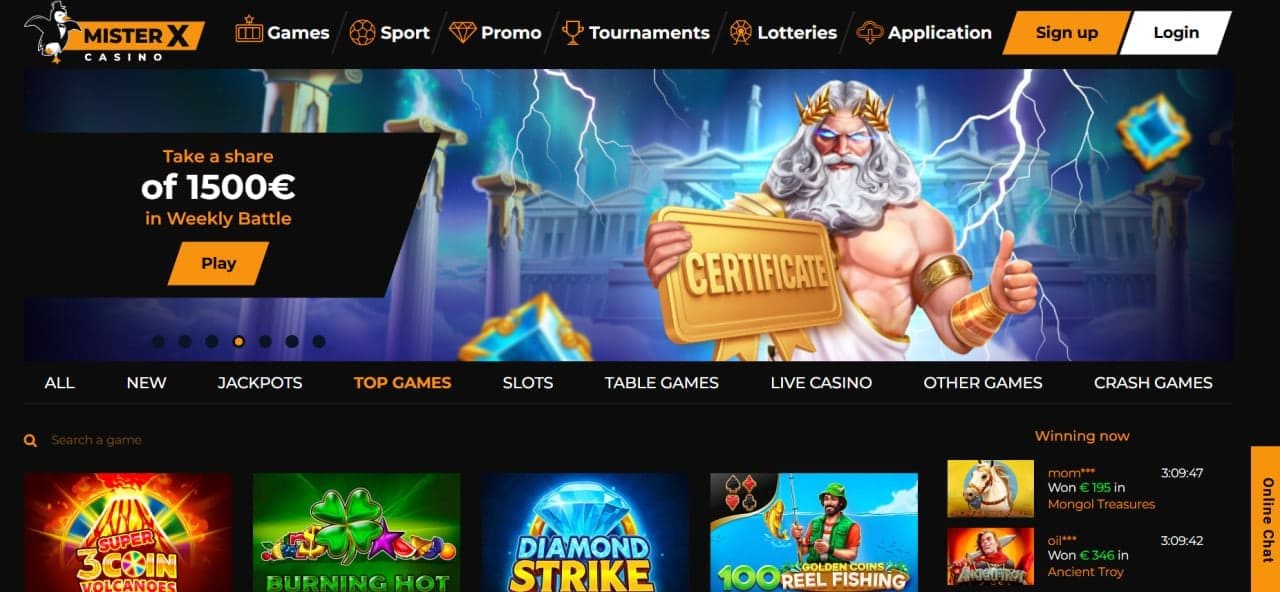 Mister X Casino — Online Slots, Jackpots & Live Dealer Games