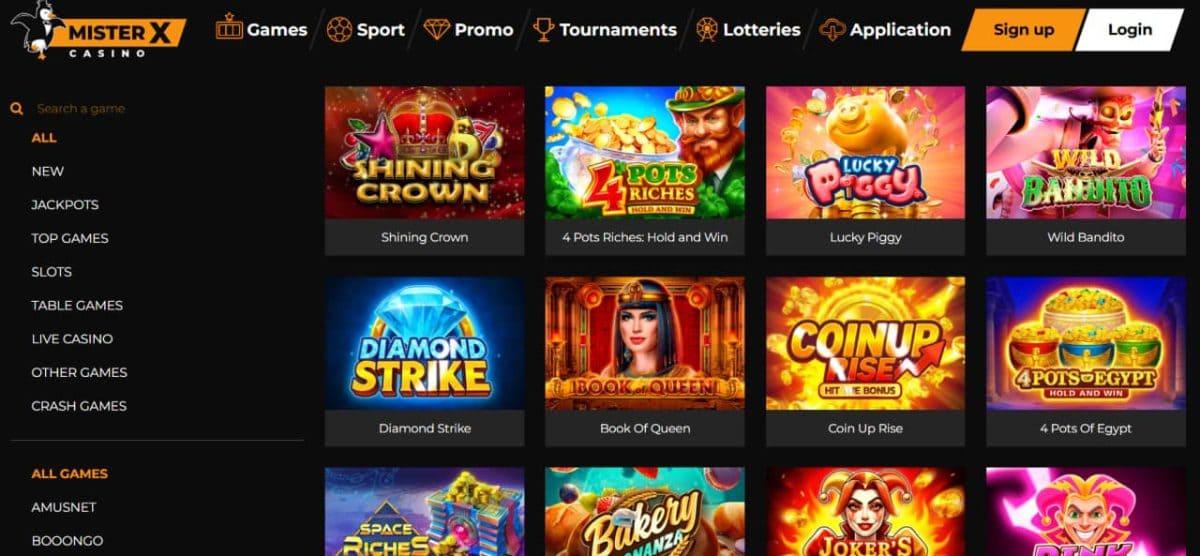 Mister X Casino — Online Slots, Jackpots & Live Dealer Games image 2